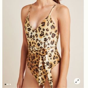 Mara Hoffman Gamela One Piece Swimsuit Leopard